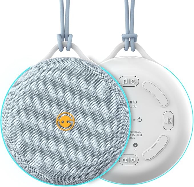 Gianna Portable White Noise Machine, Custom Recording, Free Updateable Sound Library, Rechargeable Sleep Machine with Light & Timer, Baby Sound Machine for Sleeping and Travel