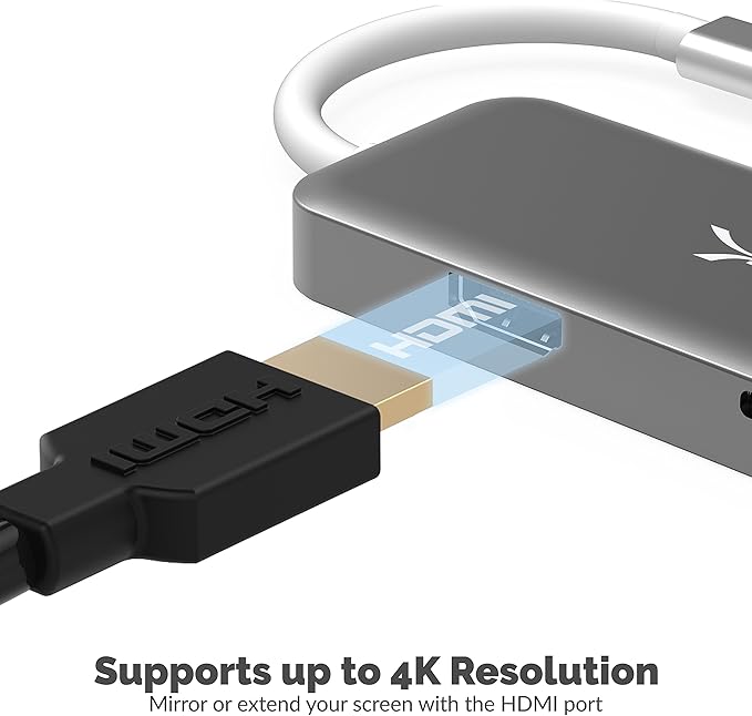 SABRENT USB Type C Hub with HDMI and 2 USB 3.0 Ports,[4K and 60W Power Delivery Support] (HB-U2HC)