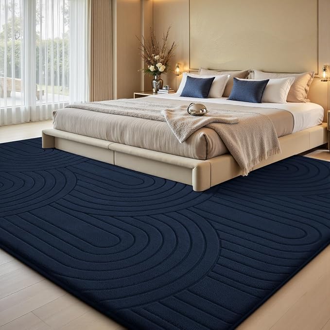 Sour Lemon 6x9 Area Rugs for Living Room,Soft Large Area Rug Modern Annualrings Rugs Machine Washable Area Rug,Non-Slip Rug Carpet for Bedroom Under Dining Table Home Office Decor