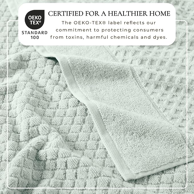 Great Bay Home Oversized Bath Sheets - 100% Cotton 2 Pack 68x35 Extra Large Towel - Absorbent, Durable, Quick-Dry Towels for Bathroom (Pastel Blue)