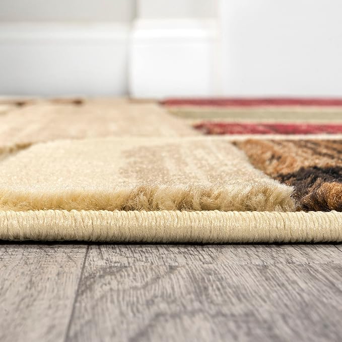 JONATHAN Y Abstract Arches Cream/Brown/Red Runner Rug 2X8 ft, Tamara Retro for Living Room, Bedroom, Kitchen, Office, Easy-Cleaning, High Traffic, Pet-Friendly, Non-Shedding UNQ102A-28