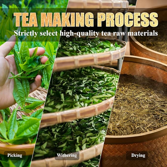 Organic White Tea Gift Box - 2022 Harvest Organic White Tea Premium Loose Leaf Tea Bags, 36 Pack x 5g Individually Wrapped, Fresh Chinese Leaves for Gifting, Enjoy Hot or Iced Brewing & Drinking