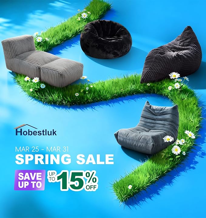 Hobestluk Modular Sectional Sofa Couches L-Shape Couch 3 Seat Modular Sofa Memory Foam Sectional Couches for Living Room, Cloud Couch with Oversized Chaise (Left Facing)