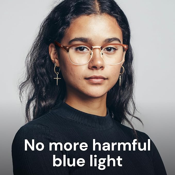 racico Computer Blue Light Blocking Glasses Blue Light Glasses Men Women, Anti Blu-Ray Gaming Glasses Lenses