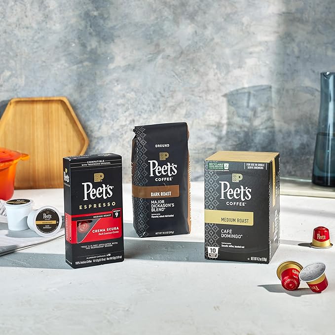 Peet's Coffee, Medium Roast Single Serve Coffee Pods, 100% Arabica Coffee - Big Bang, 32 Count (1 Box of 32 Pods)