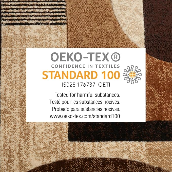 Home Dynamix Tribeca Jasmine Modern Runner Rug, Abstract Brown/Beige 1'9"x7'2"