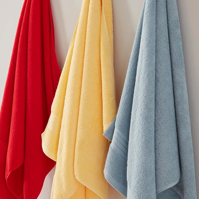 COZYART Light Blue Hand Towels for Bathroom 4 Pcs, 13x30 100% Cotton Guest Hands Towel Set Super Soft Absorbent Durable 650 GSM for Daily Use