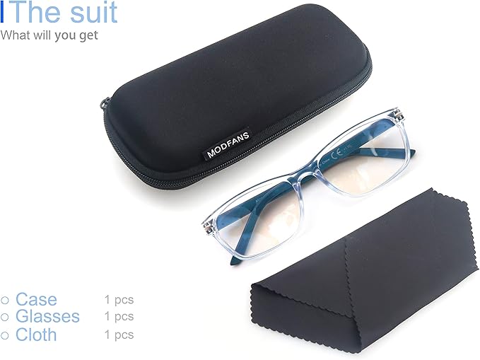 MODFANS Progressive Multifocus 3.0 Reading Glasses,Blue Light Blocking Glasses,Anti-Glare,Anti-Eye Fatigue,UV Protection for Computer/TV/Tablet/Phone,Readers with Comfort Sping Hinge