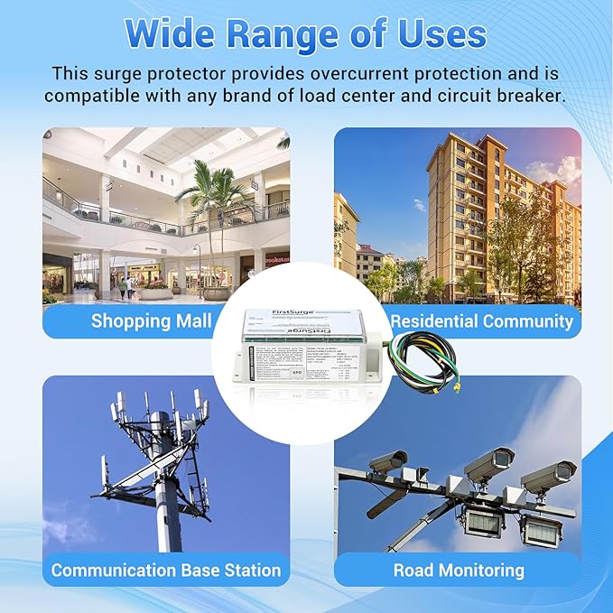 FS140 Surge Protector Whole House, 140,000 Amps Whole Home Surge Protective Device with Lightning Protection, 120/240V Surge Protector