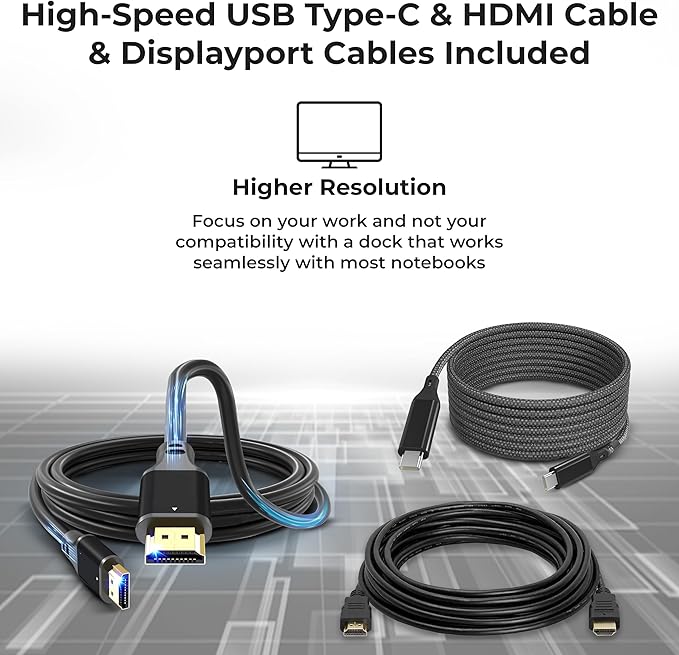 40AF0135US Lenovo Docking Station Dual Monitor Hybrid USB-C with USB-A - 1 Year Warranty, Thinkpad Dock w/ 135W Adapter, HDMI, DisplayPort, USB-C Cable, Cloth - Lenovo Laptop Docking Station