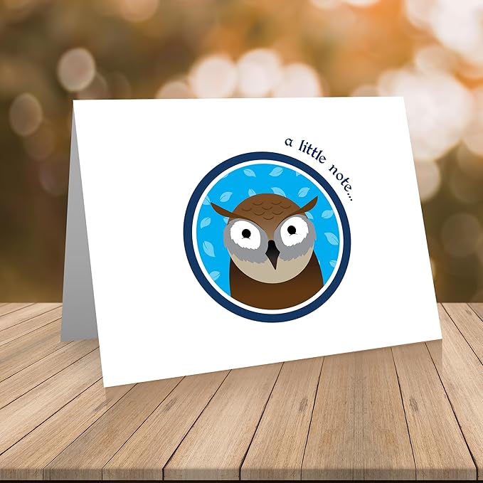 Quni Brand Forest Animals Note Card Set (24 Fold-over Cards and Envelopes)