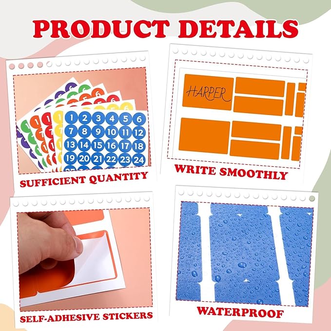 18 Sheets Classroom Laptop Labels-Chromebook Color Coding Stickers with Round & Rectangular Styles,Paper Cable Label Chromebook Labels to Write for Teacher Classroom Computer Management (6 Color)