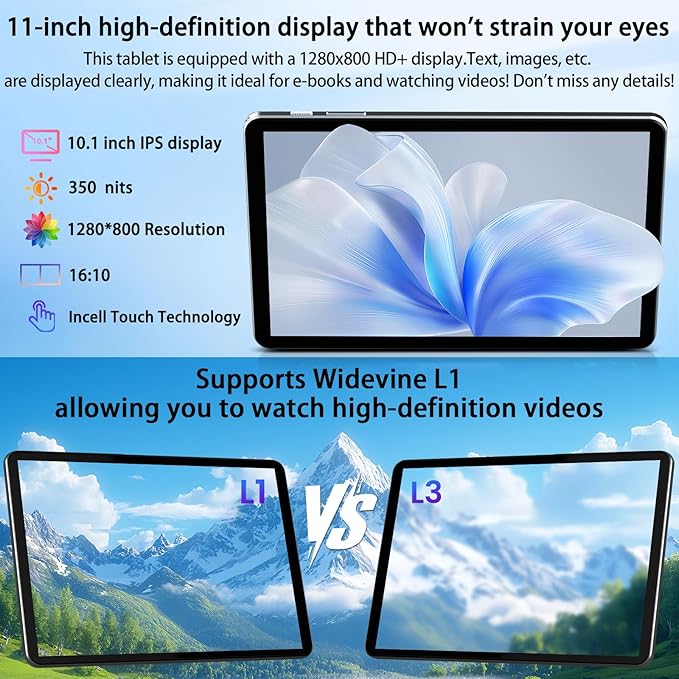 Android 15 Tablet 10 inch, 2025 Tablet with Keyboard, 2-in-1 Tablets with T615 Octa-Core, 20GB+128GB+2TB Expand, Gemini AI, 8MP Camera, 6000mAh, Android tablet with Keyboard, Mouse, Case, Stylus