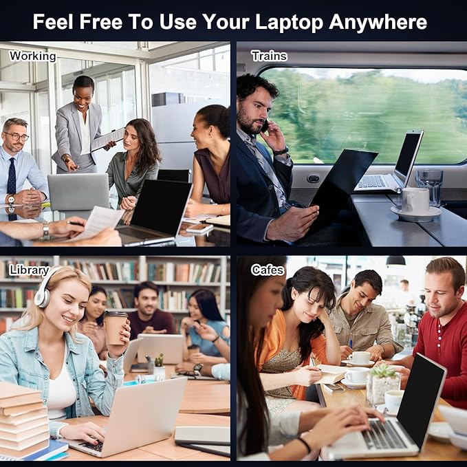 Hoktods 17.3 Inch 16:9 Laptop Privacy Screen Filter, Computer Monitor Privacy Shield, Anti Scratch Anti Spy Anti Glare Blue Light Screen Protector