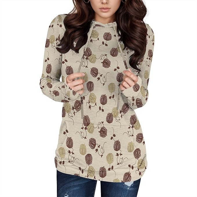 Halloween Sweatshirts For Women Long Sleeve Spooky Graphic Sweatshirts Pumpkin Pullover Halloween Party Club Wear