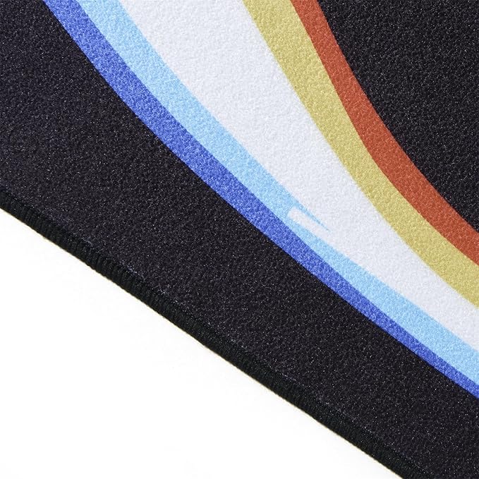 Trippy Abstract 6x9 Area Rug Ultra Thin Flatweave Funky Aesthetic Minimalist Cute Living Room Rug Colorful Black White, Retro Cool Washable Carpet for Kitchen Entryway Bedroom Office Dorm