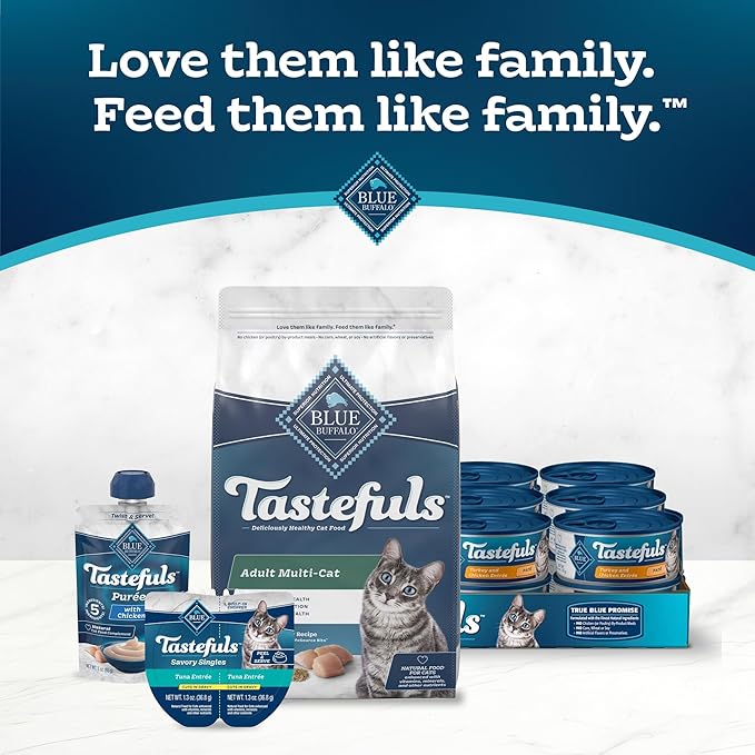 Blue Buffalo Tastefuls Adult Cat Dry Food, Multi-Protein Chicken & Turkey Recipe, 15-lb. Bag