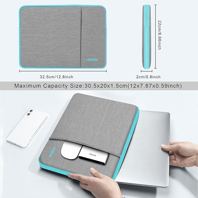 Hseok Laptop Case 13 Inch Sleeve Compatible with MacBook Air 13 M3 A3113 M2 A2681 M1 A2337 A2179 A1932/Pro 13 M2 M1 A2338 A2251 A2289 A2159 A1989 A1706 A1708, Classic Carry on Case,L02G02
