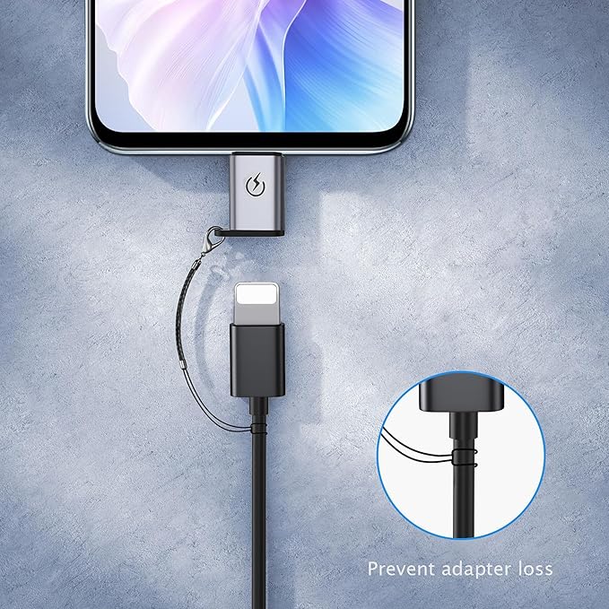 iPhone to USB C Adapter (4Pack),Type C Charger Connector Cable,for iPhone 16 15 14 Plus Pro Max,Samsung S24,iPad Air,Fast Charging and Data Transfer,Not for Audio/Headphones/OTG