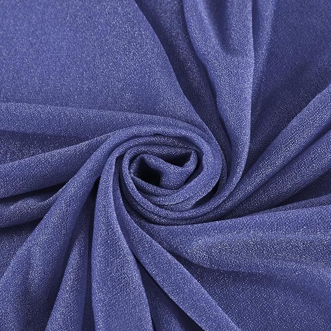 Navy Blue Arch Drapes for Wedding Arch Draping Fabric Sheer Backdrop Curtain for Ceremony Bridal Party Decor 19Ft Length x 28" Width 2 Panel