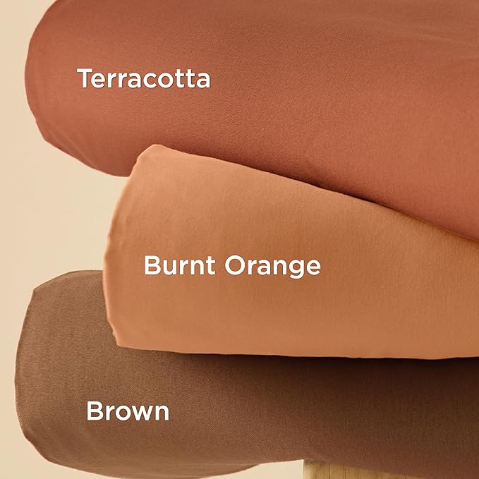 Bedsure Duvet Cover King Size - Soft Double Brushed Bedding Set for Kids & Adults, Zipper Closure, 3 Pieces, Includes 1 Duvet Cover (104"x90") & 2 Pillow Shams, NO Comforter, Burnt Orange