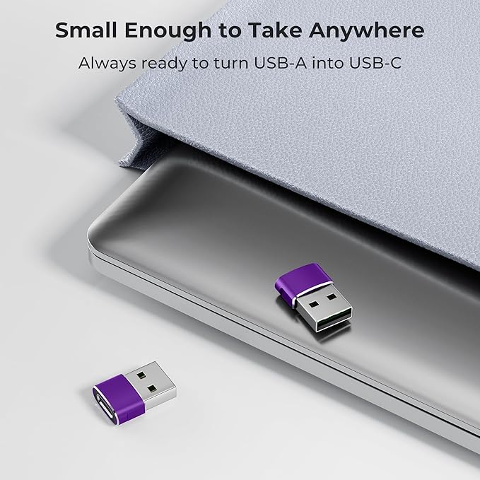 Basesailor USB to USB C Adapter 3 Pack,Type C Female to USB A Male Cable Converter for Apple Watch iWatch Series 7 8,iPhone 15 14 13 11 Max Pro,iPad 10 9,Air 4 5 Mini 6,Samsung Galaxy S23 S22 S21,OTG