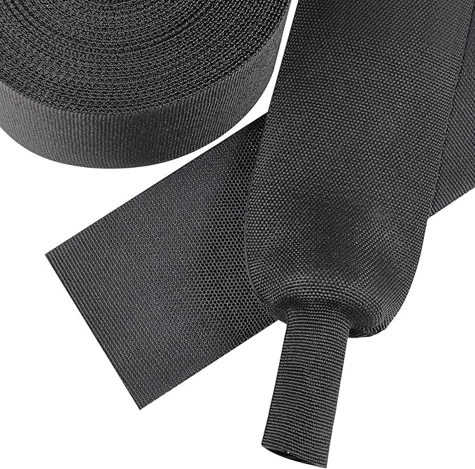 FOURUB 2:1 Heat shrinkable Braided Sleeving Fabric Wire Loom High Temp Heat Shrink Wiring Harness Abrasion Protector Cable Sleeve (2"-27ft)