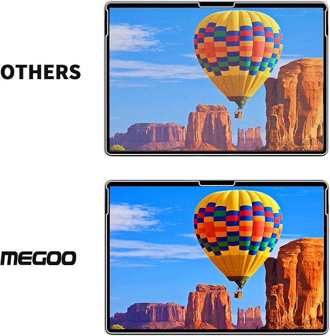Megoo AmorShield Screen Protector for Surface Pro 12 inch [3X Shatterproof Protection], [9H+ Military Grade], HD Clear Tempered Glass, Anti-Fingerprint, Easy Installation No Bubble, 2 Pack