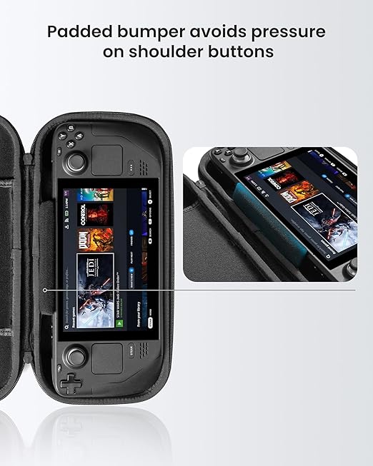 tomtoc Carrying Case Compatible with Steam Deck/OLED, Protective case, Hard Portable Travel Carrying bag for Steam Deck Console, Shockproof, Travel friendly, Black