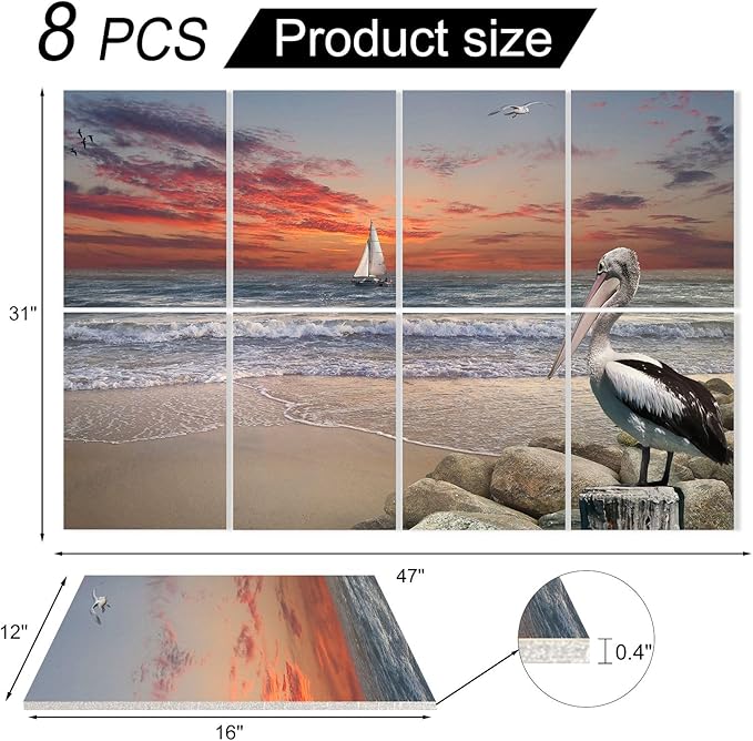 YPY Acoustic Panels Sound Absorbing: Soundproof Wall Panels, Decorative Soundproofing Panels Recording Studio Acoustical Treatments 8 Pack 48x32 Inches