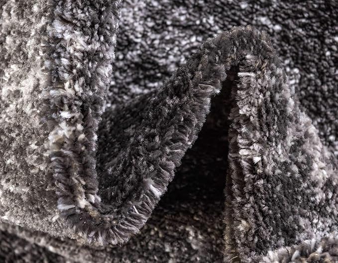 Unique Loom Bromley Collection Area Rug - Wells (2' x 13' 1" Runner, Dark Gray/ Gray)