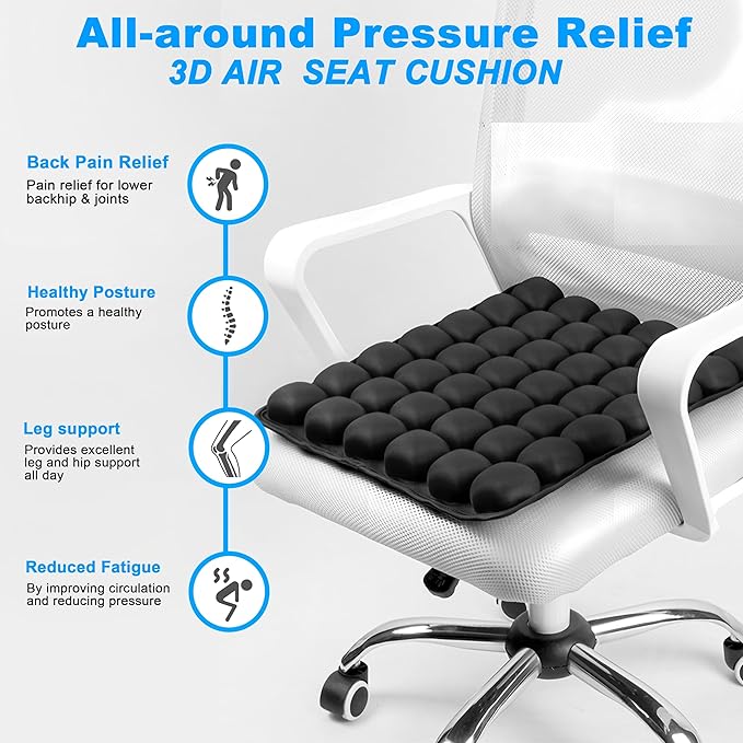 Sondor Travel Seat Cushion,Inflatable Travel Seat Cushion for Airplane,Portable & Adjustable,Airplane Gadgets,Inflatable Cushion for Wheelchair, Travel,Driving,Office Work