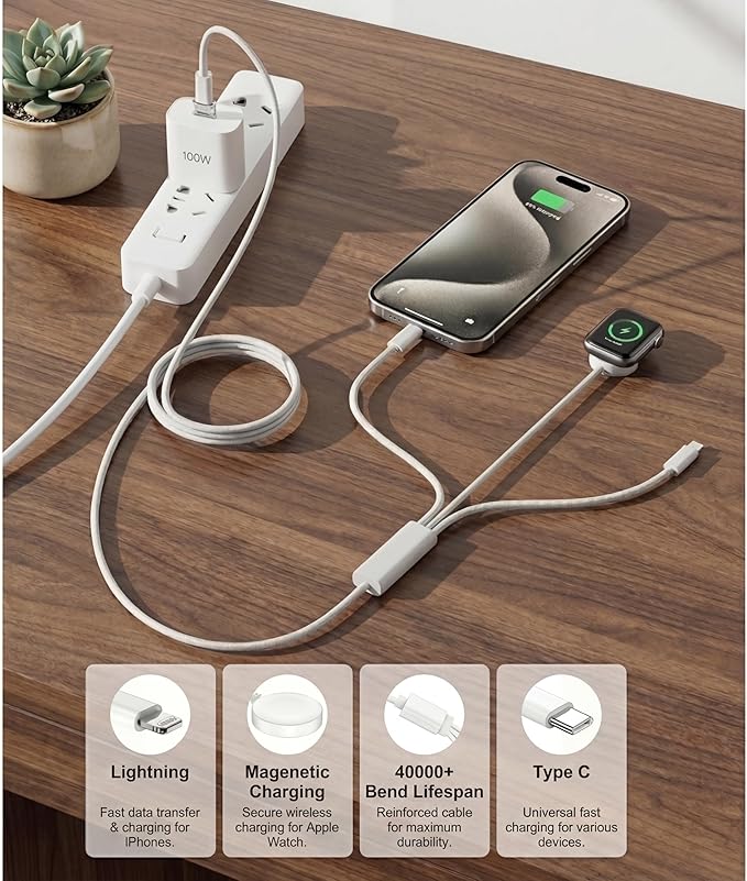 4 Pack Lightning to USB C Adapter for iPhone 15/16/17/17 Pro Max/Plus, Samsung S25, Charging & Data Transfer, Lightning Female to USB C Male Type C Connector, Not for Audio/OTG