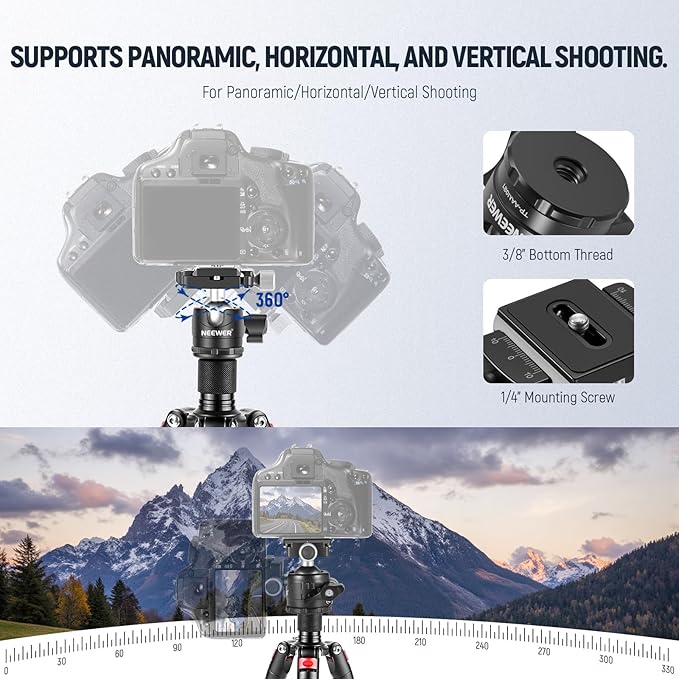 NEEWER Portable Desktop Mini Tripod + X11 2 in 1 Teleprompter 11 Inch with Monitor for Windows MacOS, Aluminum Alloy 20''/ 50cm Desk Stand with Ball Head for DSLR Camera Camcorder, Max Load 11 lb/5 kg
