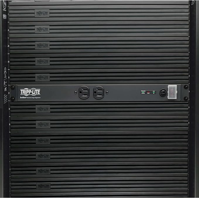 Tripp Lite 12-Outlet Isobar Network-Grade Rackmount Surge Protected PDU Power Strip, 15A 120V, 3840 Joules Protection, 15ft Cord with 5-15P, 25,000 Insurance (IBAR12)