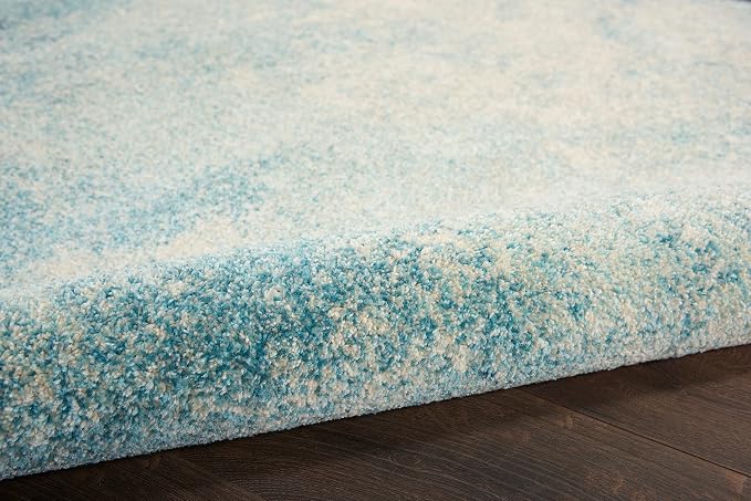 Nourison Home Passion Navy/Light Blue 1'10'' x 6' Area-Rug, Modern, Abstract, Easy-Cleaning, Non Shedding, Bed Room, Living Room, Dining Room, Kitchen, (6' Runner)