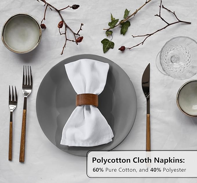 Zoyer Cloth Napkins Set of 12, 18x18 Inches Cotton Enrich Napkins Cloth ‎Washable, Soft & Durable Dinner Napkins for Parties, Wedding, Christmas, ‎Thanksgiving & Everyday Use - Mulitcolor 1 Each
