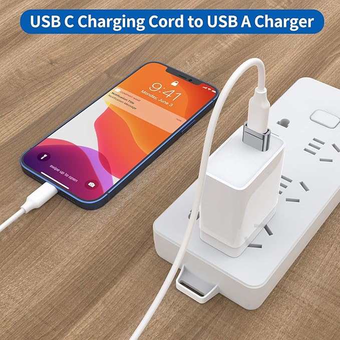 USB C Female to USB Male Adapter (4-Pack), Type C to USB A Charger Converter for iPhone 17 16 15 14 13 12 11 Pro Max, Samsung Galaxy S25 S24 S23 S22 Ultra, Apple iWatch Watch Series 7 8, AirPods,iPad