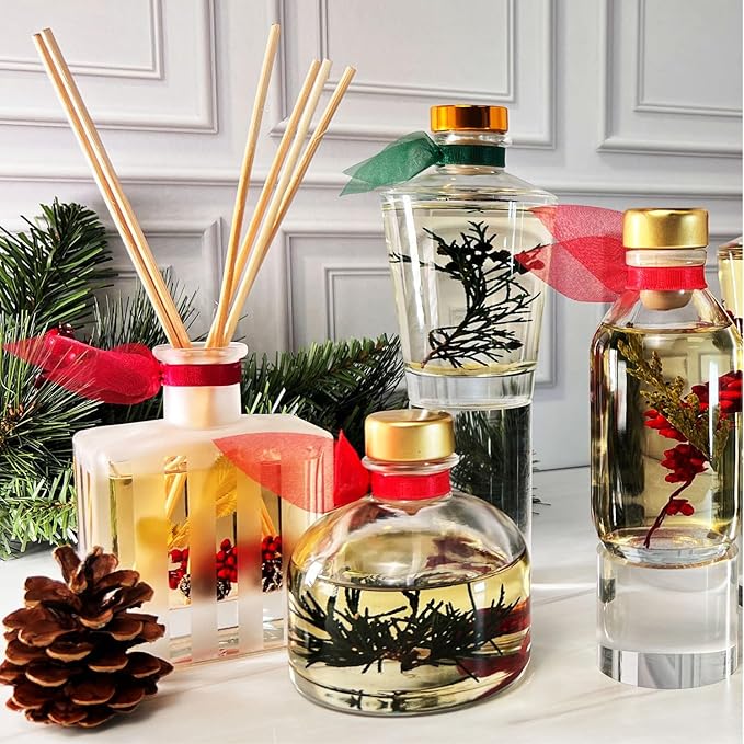 LOVSPA Reed Diffuser Set, Cashmere Woods Scented Oil Diffuser with Sticks, Home Fragrance Accessories for Bathroom Shelf Decor, Aroma Diffusers for Home or Office Fall Decor, USA Made