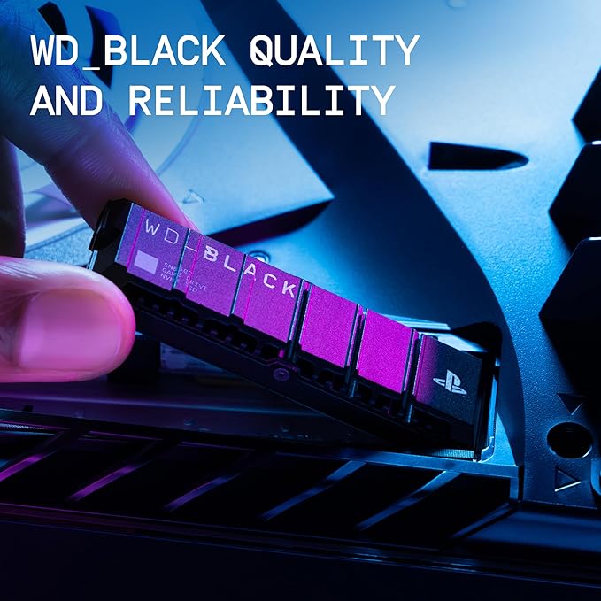 WD_Black 8TB SN850P NVMe M.2 SSD Officially Licensed Storage Expansion for PS5 Consoles, up to 7200MB/s, with heatsink - WDBBYV0080BNC-WRSN