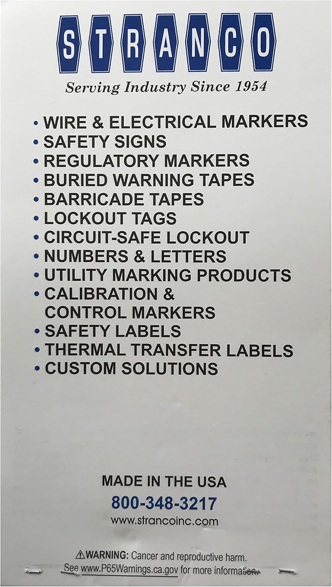 Sherco-Auto 450 Pieces (1-45) Wire Marker Labels for Cable Management - Waterproof Vinyl Adhesive Cloth Label Stickers Book - 10 Pages with 45 Labels Each - Tear Resistance Cable Tags - Made in USA