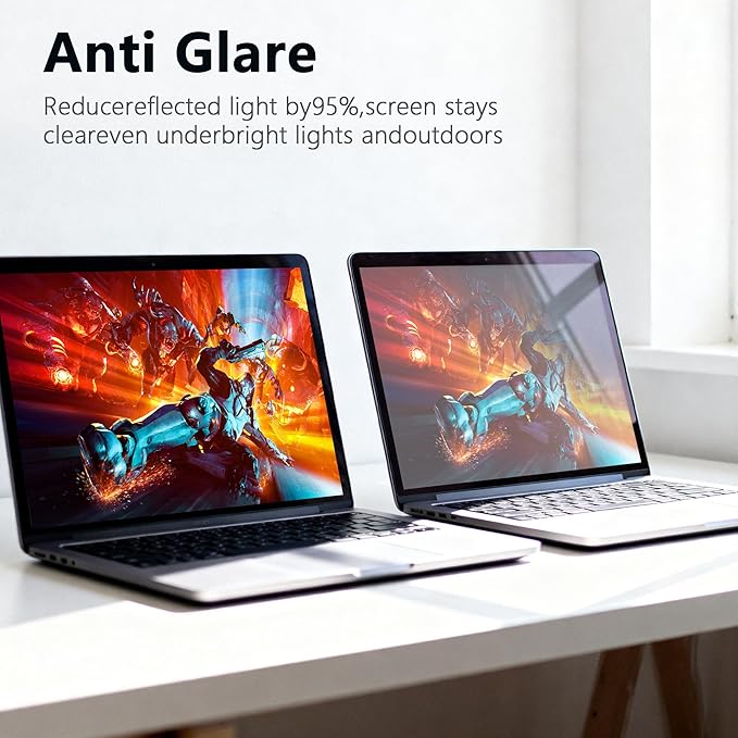 Halloive Magnetic Privacy Screen Protector Compatible with MacBook Air 13.6/13 Inch (2022-2025, M2, M3，M4), Hard Shell Case + Keyboard Cover + Screen Protector Crystal Clear Anti-Spy Anti Fingerprint