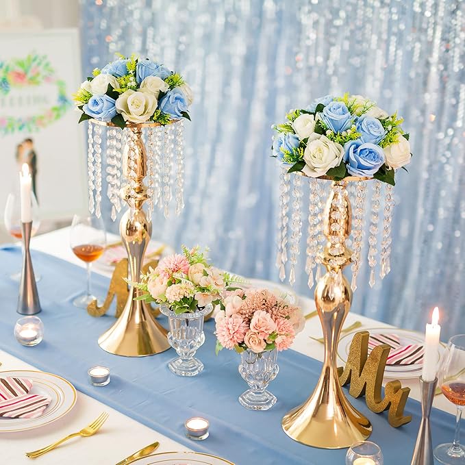 Flower Centerpieces for Wedding Tables: Wedding Table Decorations Blue & White Flower Balls Centerpieces for Engagement Cerebration Party Center Pieces 6 Packs
