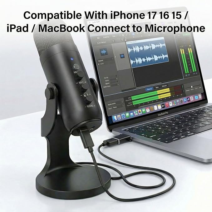 USB to USB C Adapter 6 Pack,USB Type C Adapter,USBC Male to USB Female OTG Adaptor,USBC to A Converter for iPhone 17 16 15,MacBook Pro,iPad,Samsung S24 S23 S22