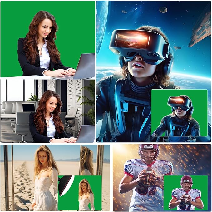 Green Backdrop - 10 x 20 ft, Green Screen for Photography & Video Recording, High Density Polyester Fabric