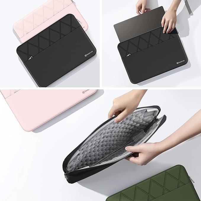 Smatree Laptop Sleeve for 16 inch MSI Venture 16 AI, Protective Computer Case with Accessory Pocket, YKK Zipper, Patented Shockproof Design (E661)