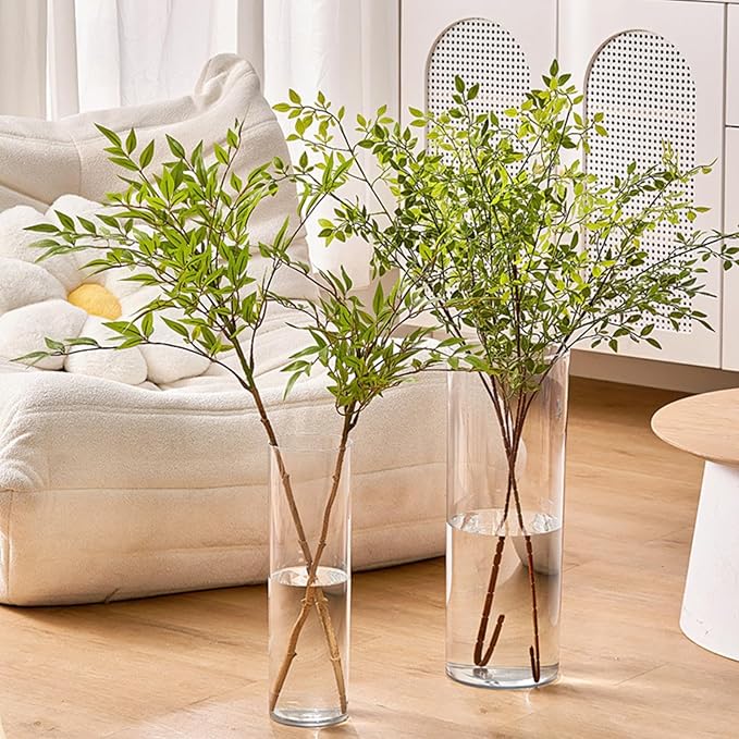 Clear Acrylic Flower Vase, Modern Unbreakable Decorative Cylinder Vase for Wedding Bouquets, Centerpieces, and Home Decor - 10cm Diameter, 20cm Height