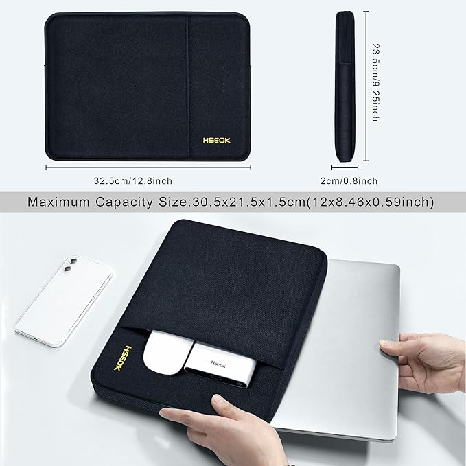 Hseok Laptop Case 11.6 Inch Sleeve Compatible with 12.9 iPad Pro 6th/5th/4th/3rd Gen MacBook Air 13 M3 A3113 M2 A2681 M1 A2337 A2179 A1932/Pro 13 M2 M1 A2338 A2251 A2289 A2159 A1989 A1706 A1708,B01K01