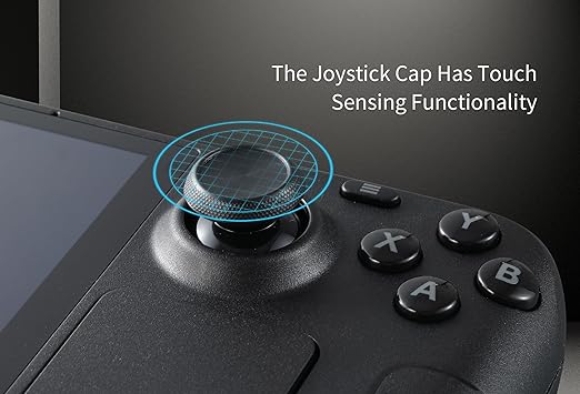 GuliKit Hall Effect Joystick Module For Steam Deck OLED, Electromagnetic Thumbstick Replacement with Original Touch Sensing, No Soldering, One-Key Calibration,Joysticks with Caps(Not for LCD)