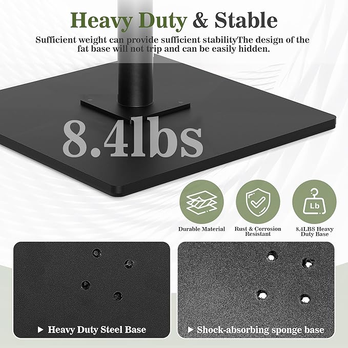 Backdrop Stand 10x10 ft Adjustable Photo Backdrop Stand Kit, Heavy Duty Pipe and Drape Photography Background Support with Flat Metal Base for Wedding, Party, Video Studio, Birthday, Black